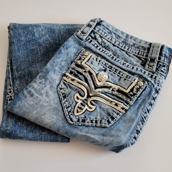 Rock Revival Ankle Skinny Jeans Size 25 Indi - Picture 3 of 11